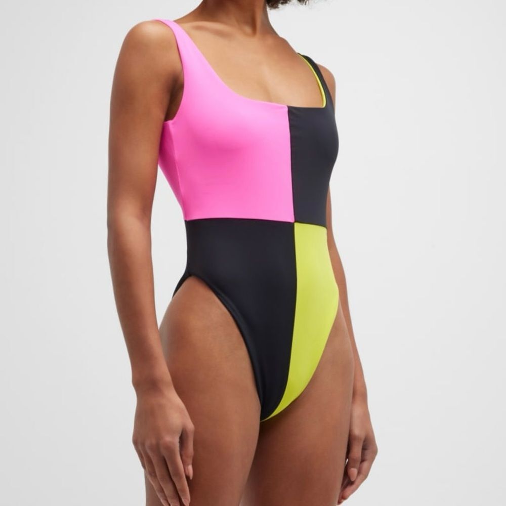 Mara Hoffman Idalia Color block Swimsuit XS NWOT